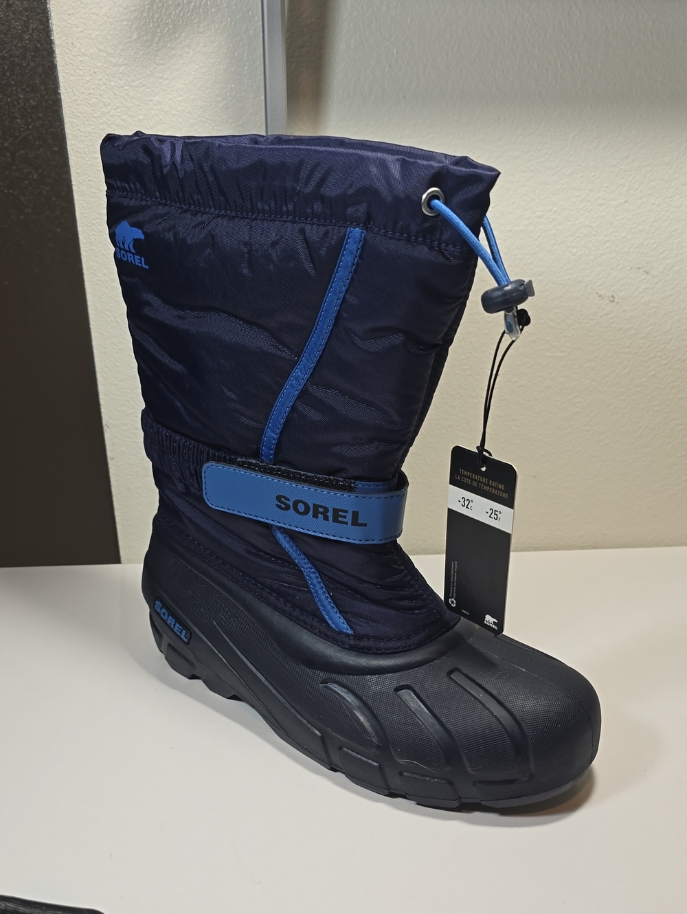 Sorel Youth Flurry warm cozy Winter Snow Boots Collegiate Navy, Atmosphere size7